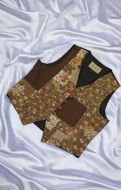Vest  vintage patchwork - miniatura 3