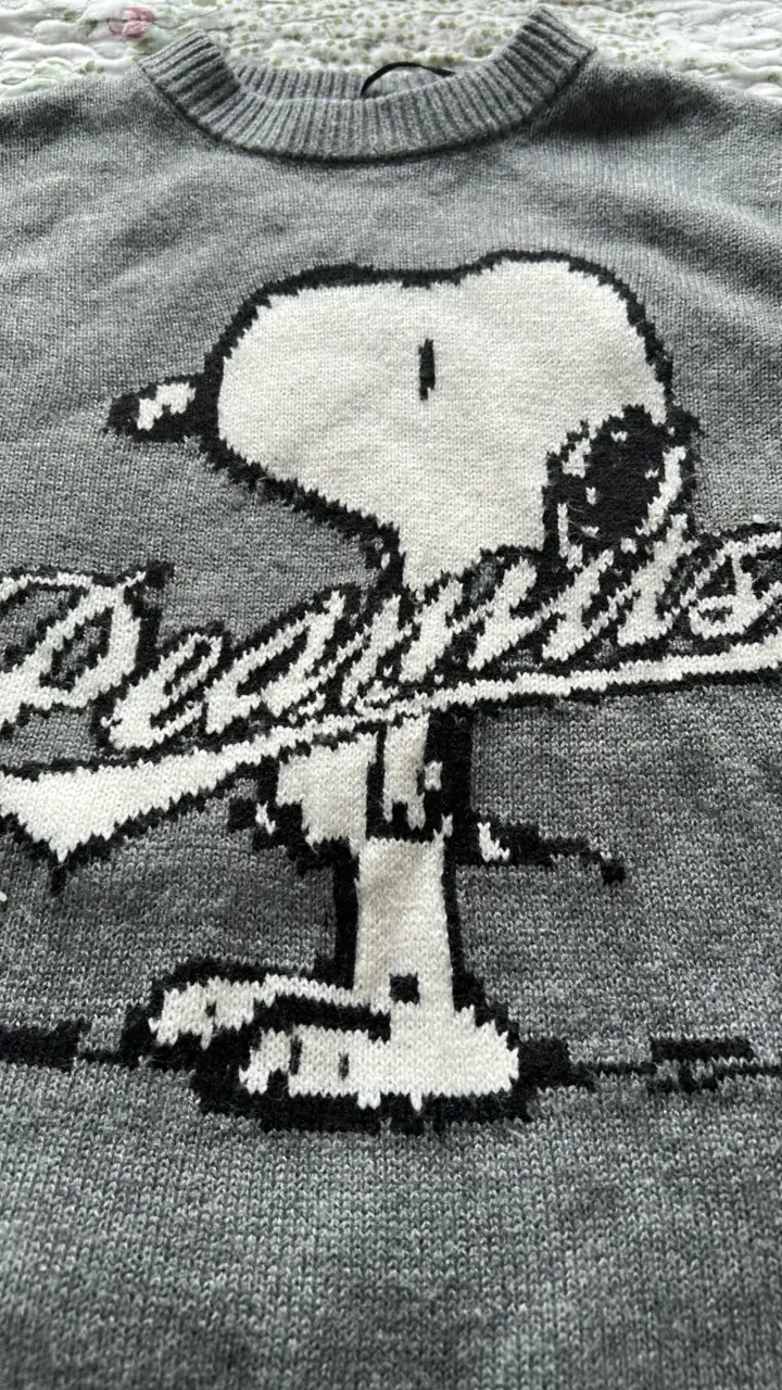 Suéter gris con diseño de Snoopy - 2
