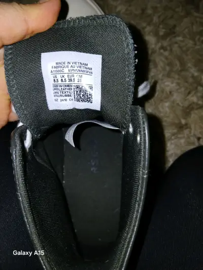 Zapatillas negras de cuero para mujer con plataforma - miniatura 1