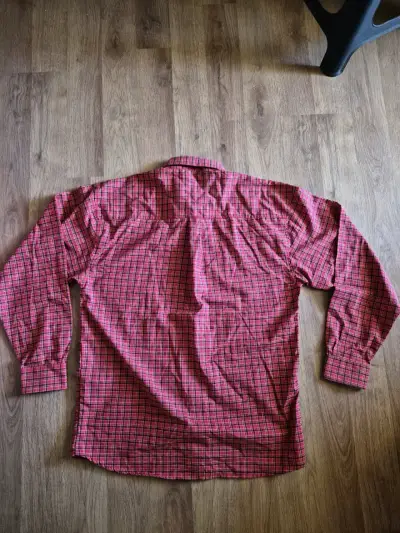 Camisa de huaso a cuadros roja talla M. - miniatura 2