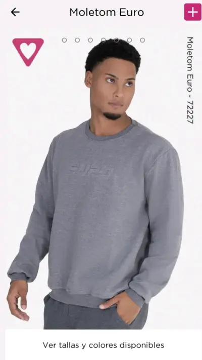 Polerón Gris Moletom Euro para Hombre - miniatura 1