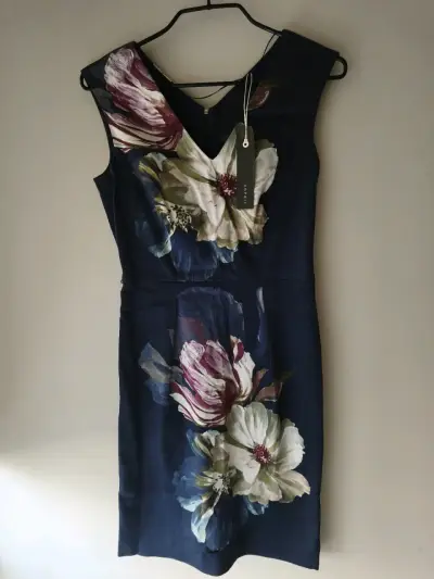Vestido floral azul sin mangas Esprit - miniatura 2