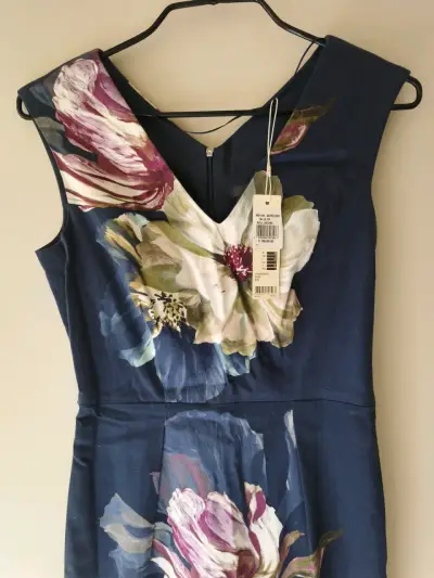 Vestido floral azul sin mangas Esprit - miniatura 4