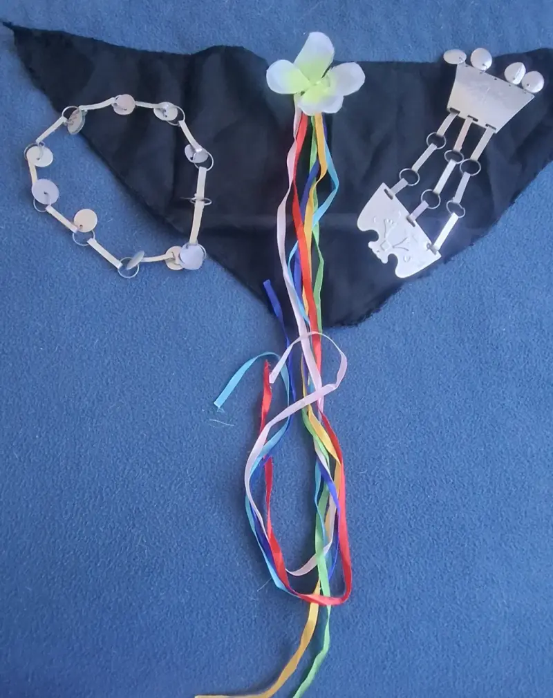 Cinturón de Danza Tradicional con Adornos Metálicos - 3