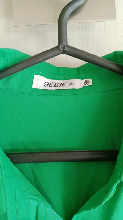 Vestido camisero verde manga larga - miniatura 3