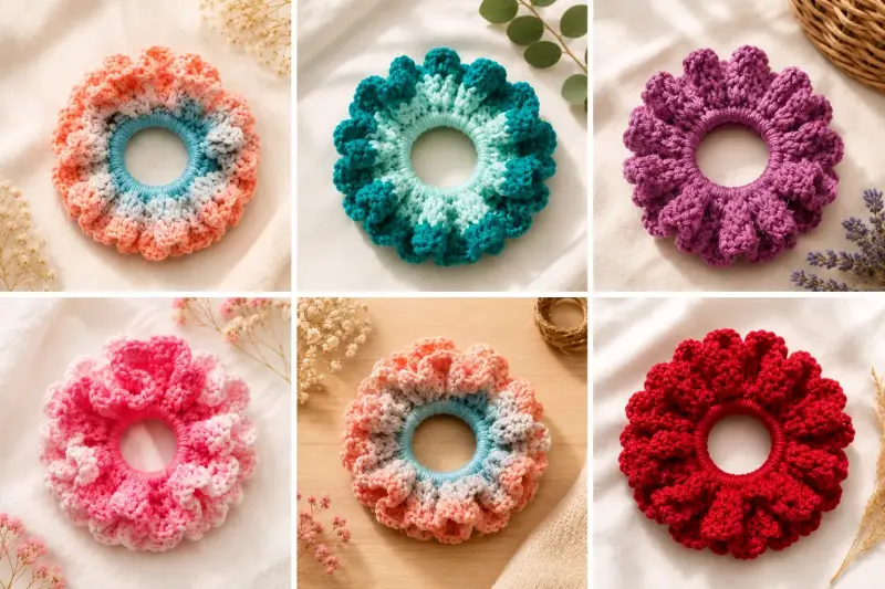 Coleteros de crochet hechos a mano en varios colores - 2