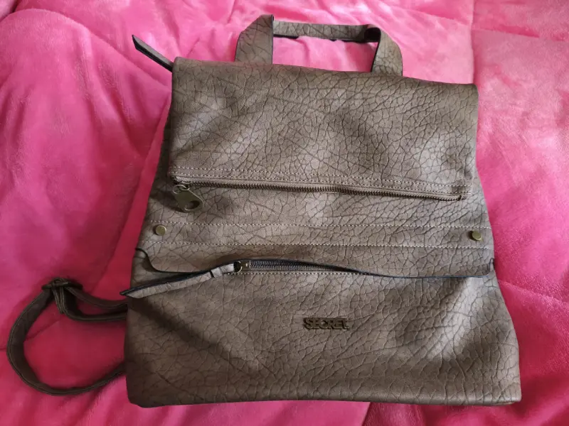 Mochila de cuero sintético marrón Secret - 1