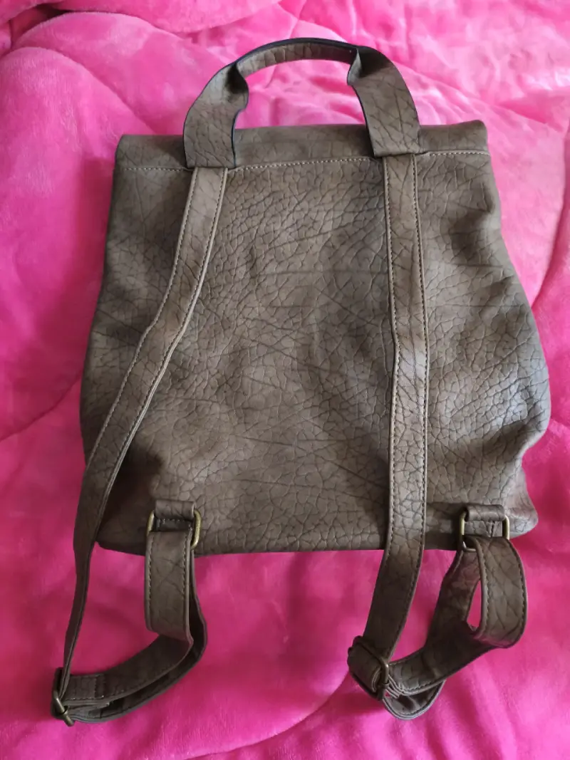 Mochila de cuero sintético marrón Secret - 2