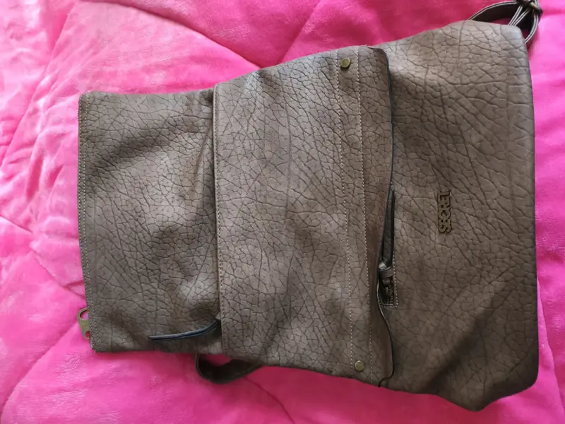 Mochila de cuero sintético marrón Secret - 3