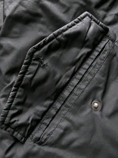 Parka negra con capucha de piel sintética Opposite - miniatura 2