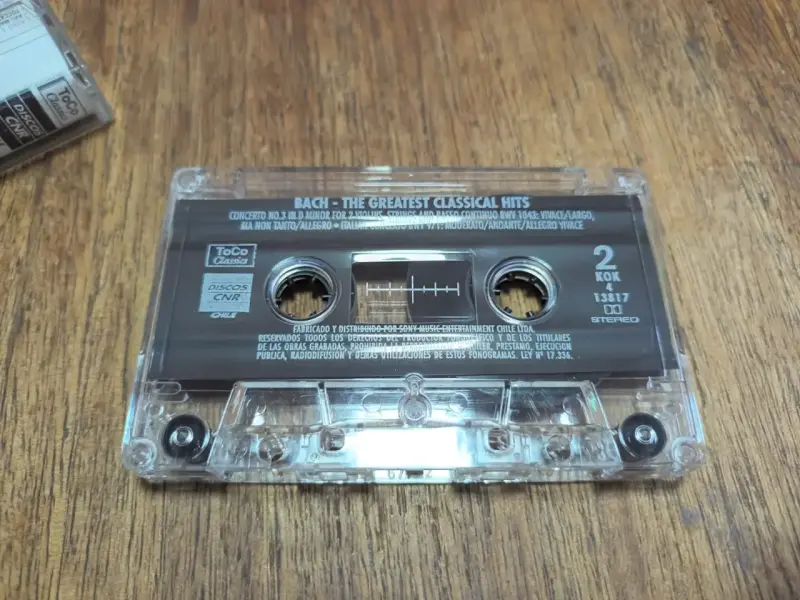 Cassette música Bach The Greatest Classical Hits - 3