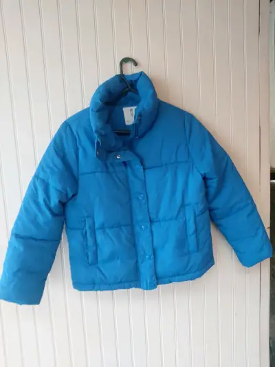 Chaqueta acolchada azul para invierno - miniatura 1