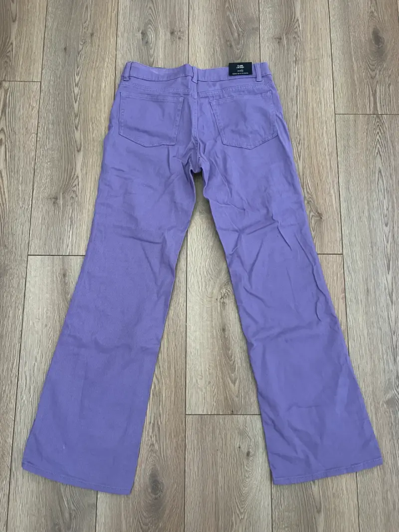 Pantalones morados de algodón para mujer - 2