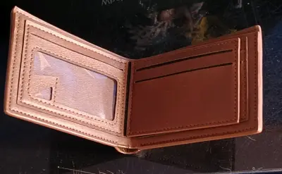 Billetera de cuero sintético café - miniatura 3