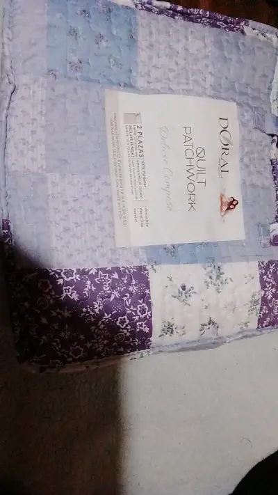 Quilt Patchwork Doral 2 Plazas Floral - miniatura 1