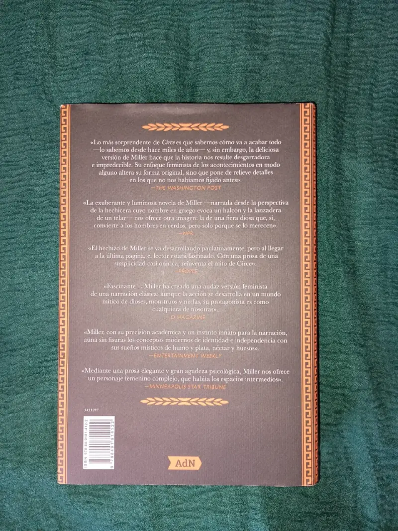Libro Circe de Madeline Miller en tapa dura - 2