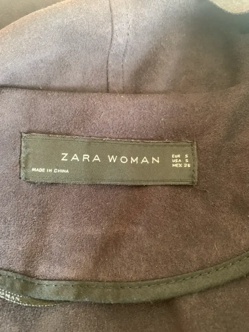 Chaqueta de cuero sintético Zara Woman morada - 3