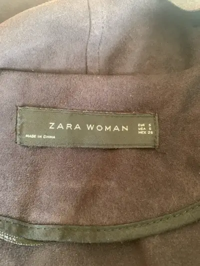 Chaqueta de cuero sintético Zara Woman morada - miniatura 3