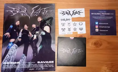 Álbum Aespa Savage con Póster y Stickers - miniatura 1