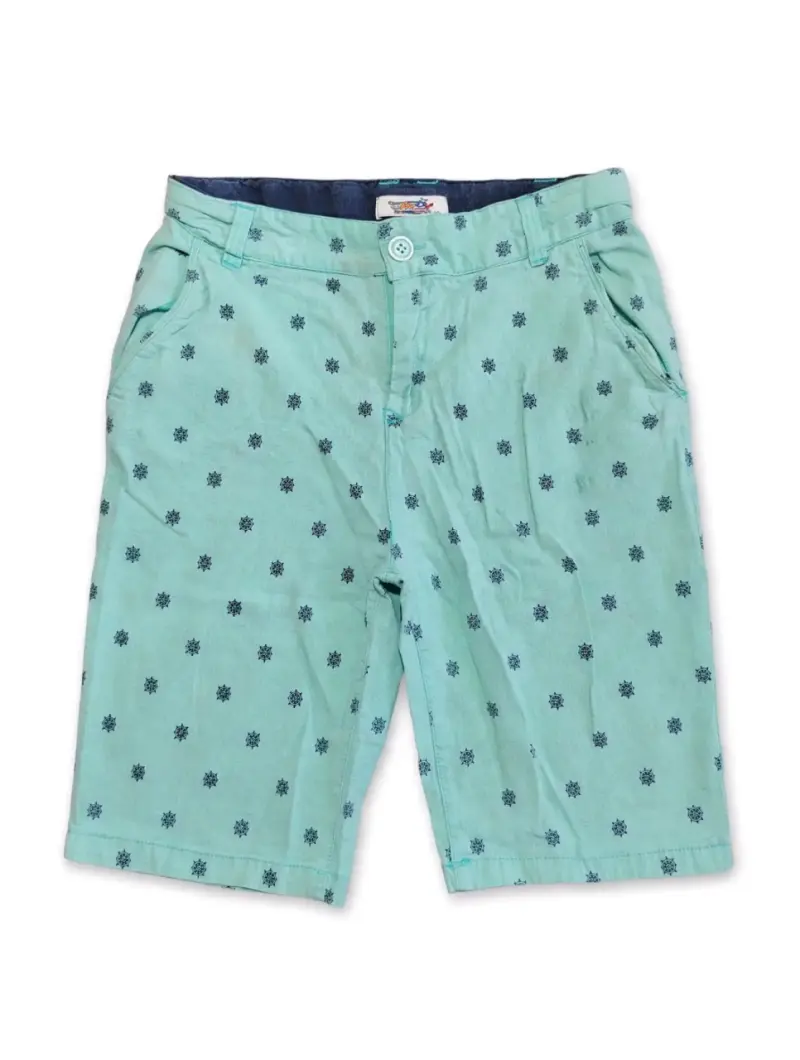 Bermudas verdes con estampado de tortugas para niños - 1
