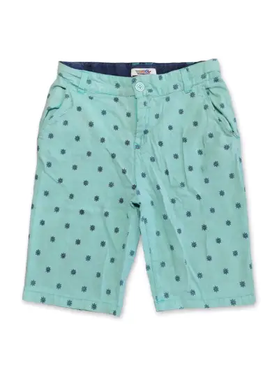 Bermudas verdes con estampado de tortugas para niños - miniatura 1