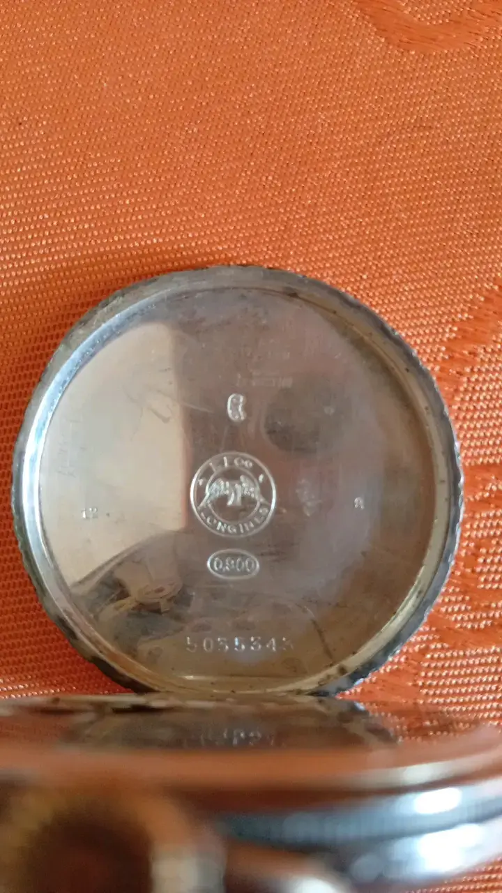 Reloj de Bolsillo Longines Antiguo de Plata - 3