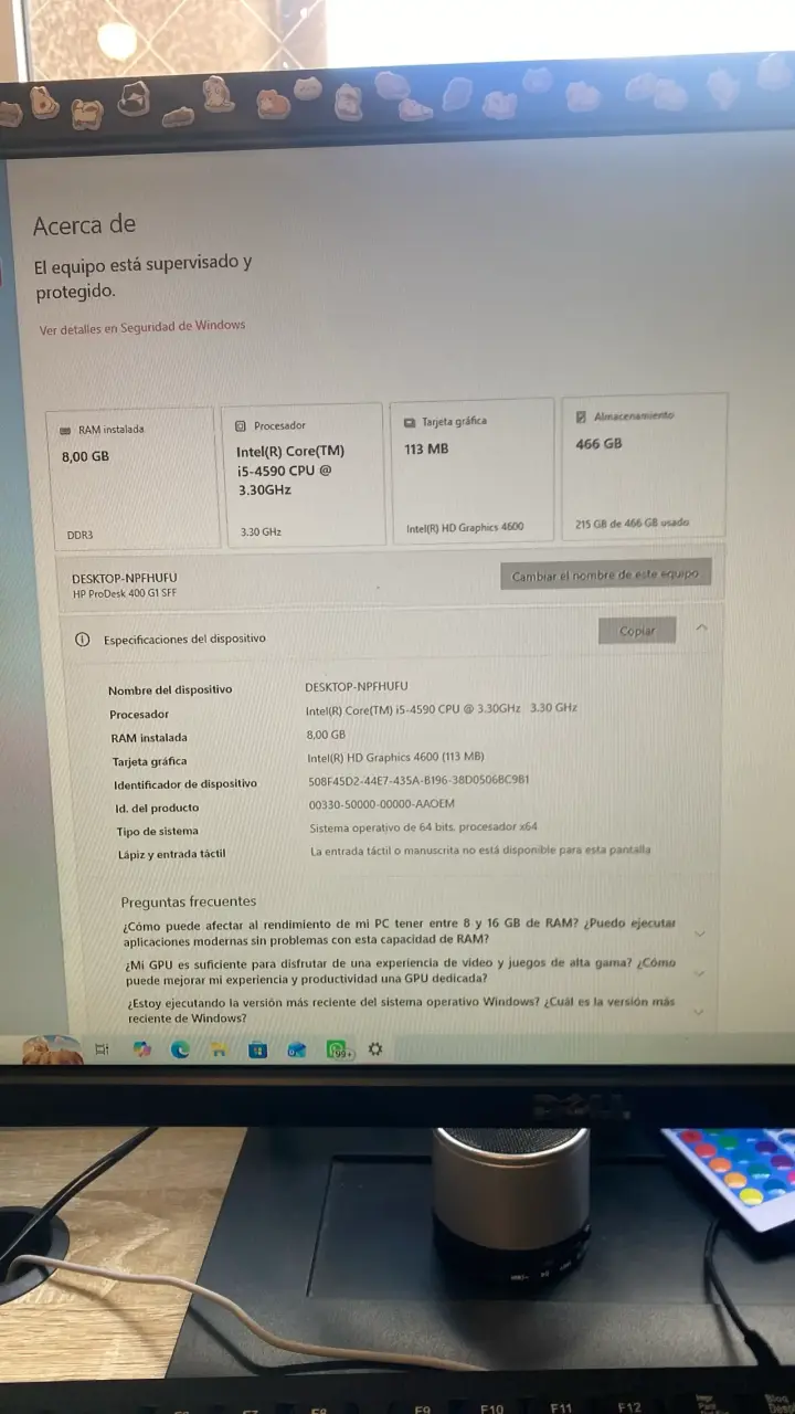Computador de Escritorio HP Intel Core i5 8GB RAM - 2
