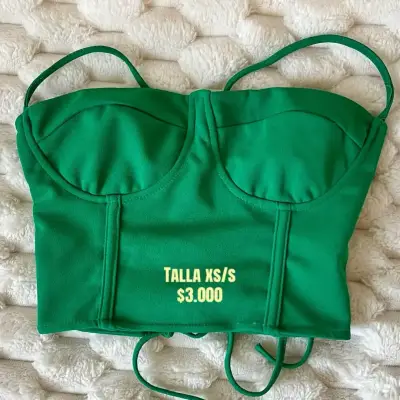 Top verde con tirantes talla XS/S - miniatura 1