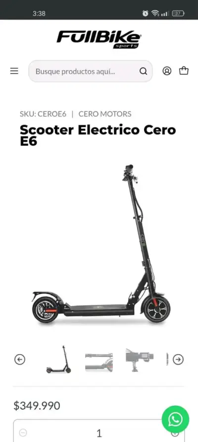 Scooter Eléctrico Cero E6 ⚡️ - miniatura 6