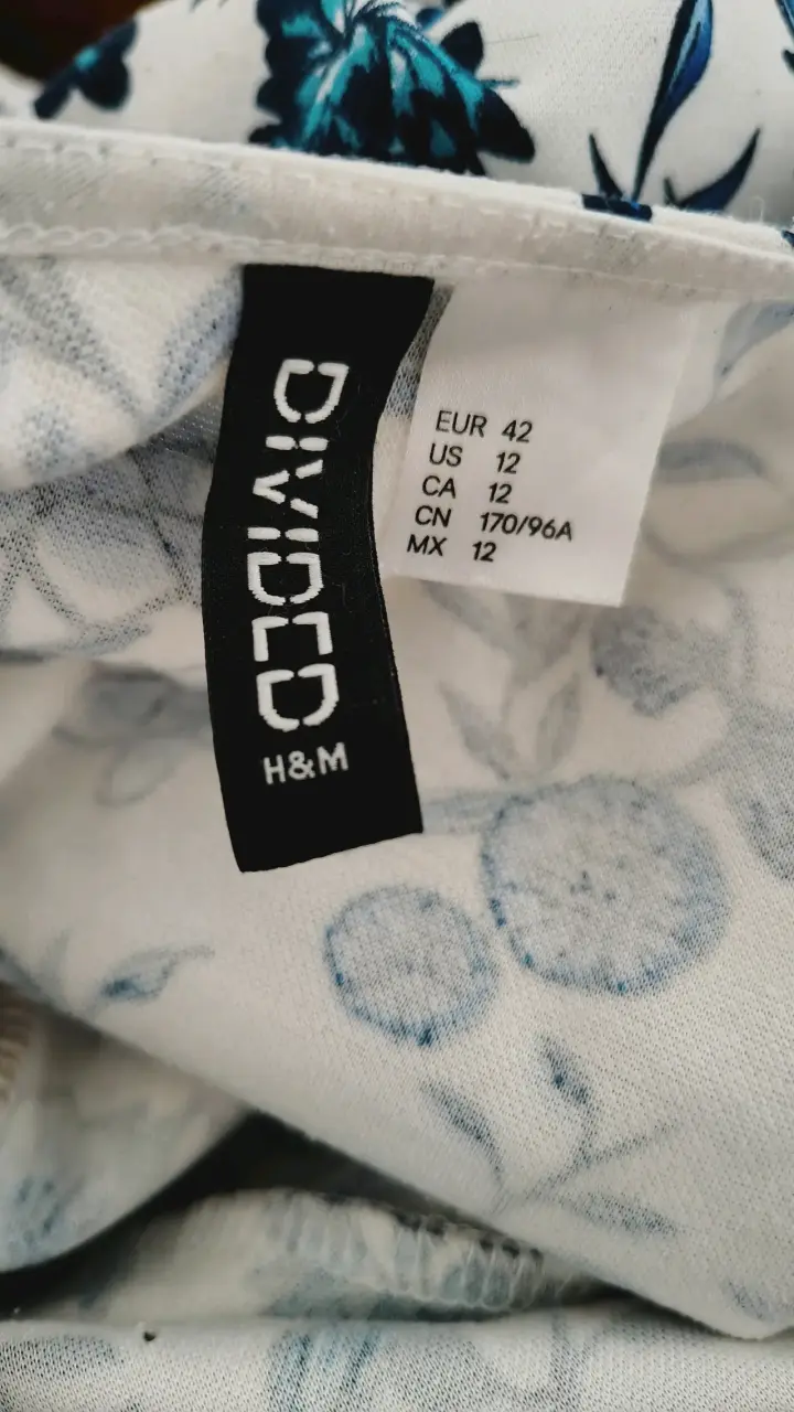 Vestido floral azul H&M Divided - 2