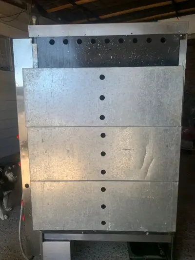 Asador de pollos vertical con vidrio y ruedas - miniatura 4