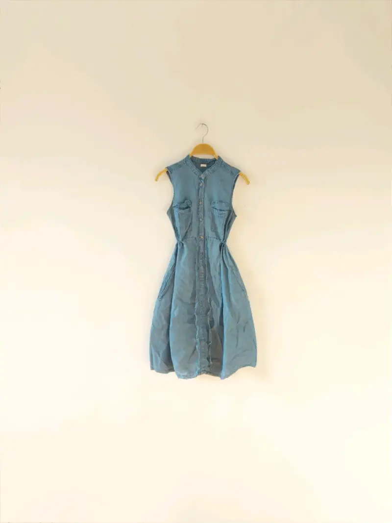 Vestido de mezclilla sin mangas para mujer