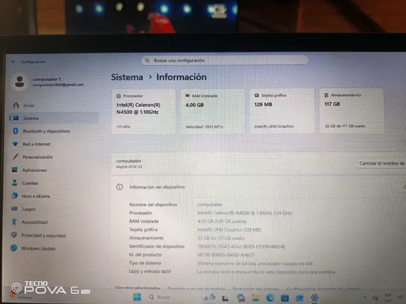 Laptop Acer - 4