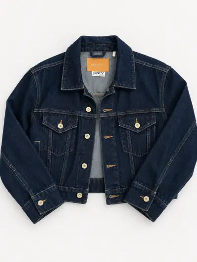 Chaqueta de mezclilla azul oscuro para mujer Only - miniatura 1