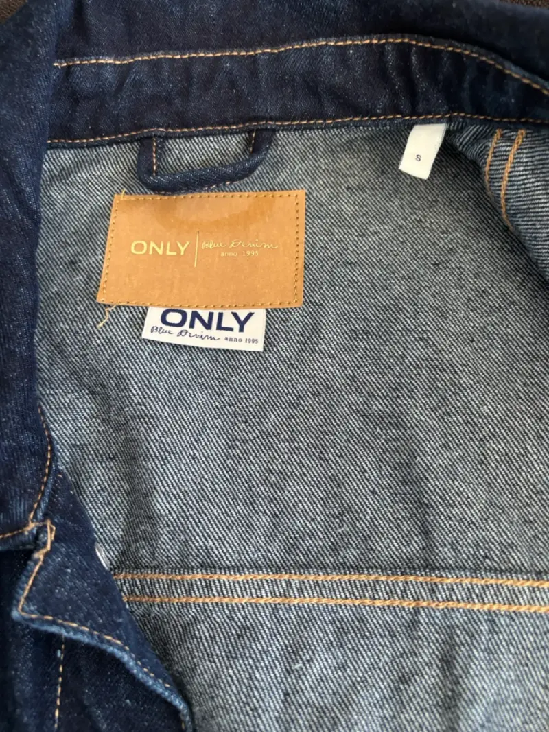 Chaqueta de mezclilla azul oscuro para mujer Only - 2