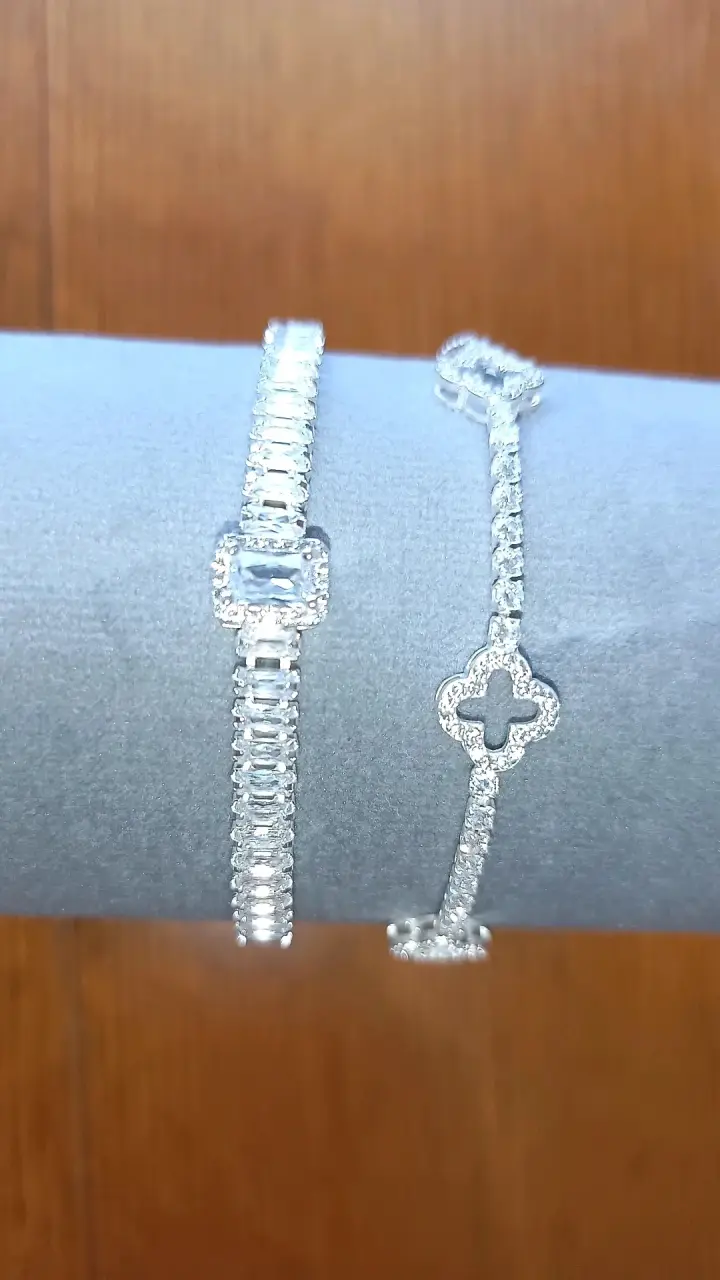 Pulseras de plata con diseño elegante - 2