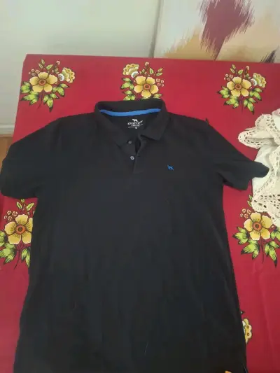 Polera polo negra para hombre Society Shop - miniatura 1