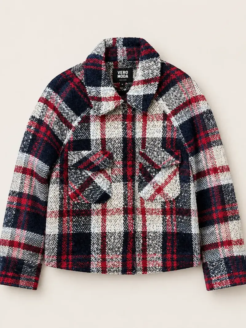 Chaqueta de lana a cuadros Vero Moda
