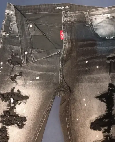 Jeans negros desgastados para hombre PVP - miniatura 1