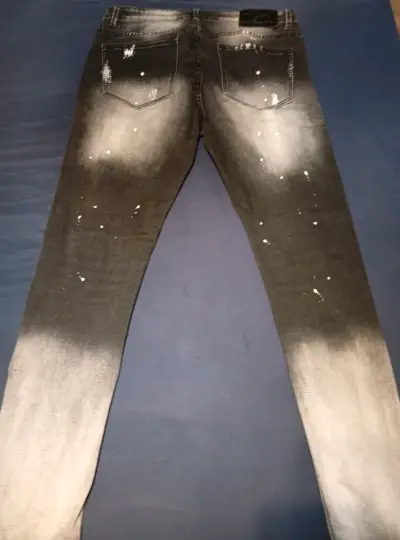 Jeans negros desgastados para hombre PVP - miniatura 2