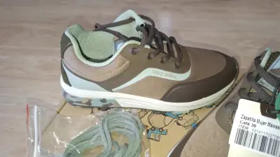 Zapatillas deportivas mujer café con plantilla Ortholite - miniatura 2