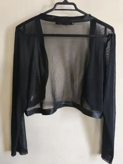 Chaqueta de malla negra Umbrella Chic talla L - miniatura 3