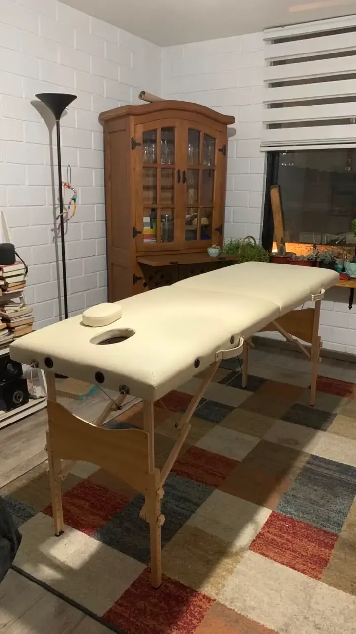 Camilla de Masaje Plegable Portátil Beige - 6