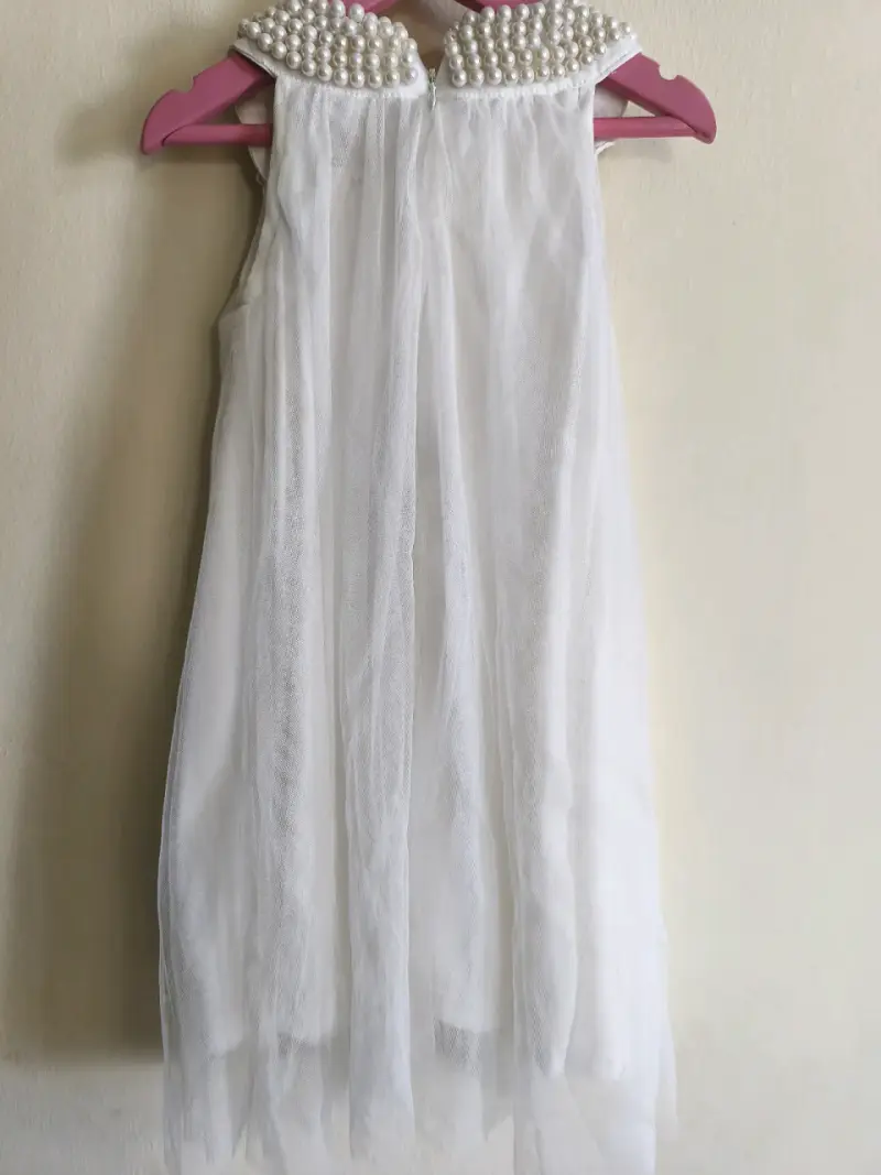 Vestido blanco niña con perlas Limónada talla - 3