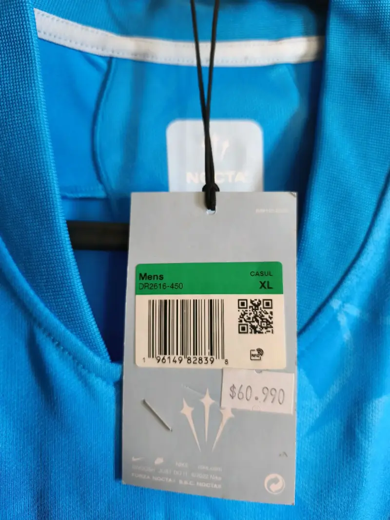 Camiseta Nike Nocta Azul Talla XL ORIGINAL - 3