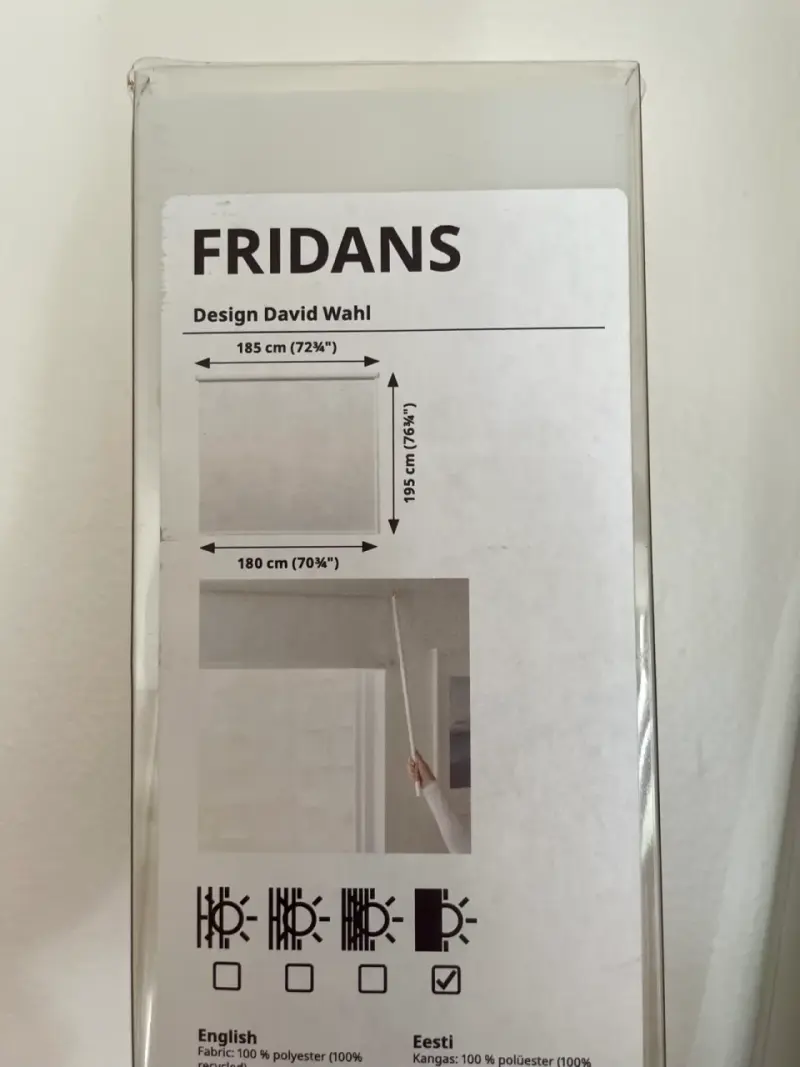 Cortina roller black-out blanca IKEA Fridans - 2