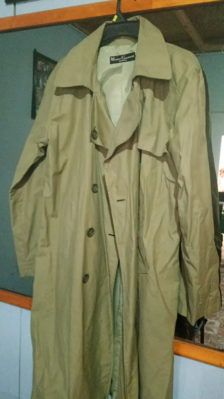 Abrigo trench beige Master Garment unisex