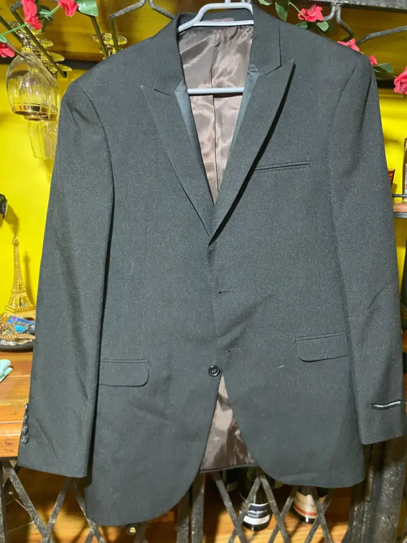 Traje formal negro para hombre talla aprox 40 - 3