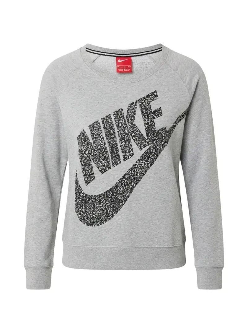Polerón Nike gris con logo estampado