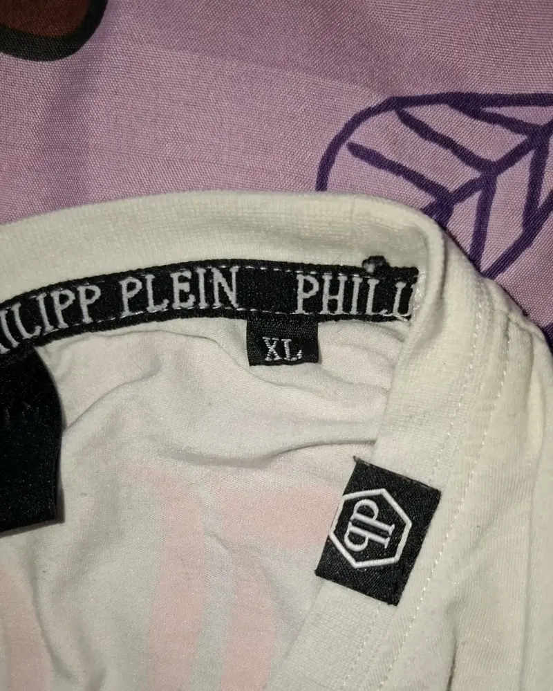 Polera Philipp Plein Blanca con Diseño de Tigre - 3